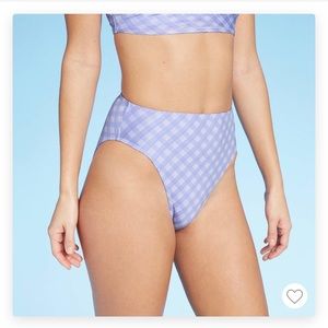 Lavender Plaid Bikini Bottoms